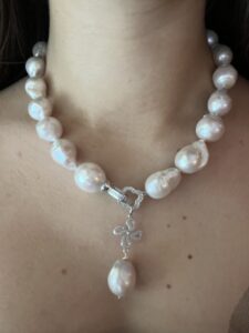 Chocker perle coltivate barocche e pendente