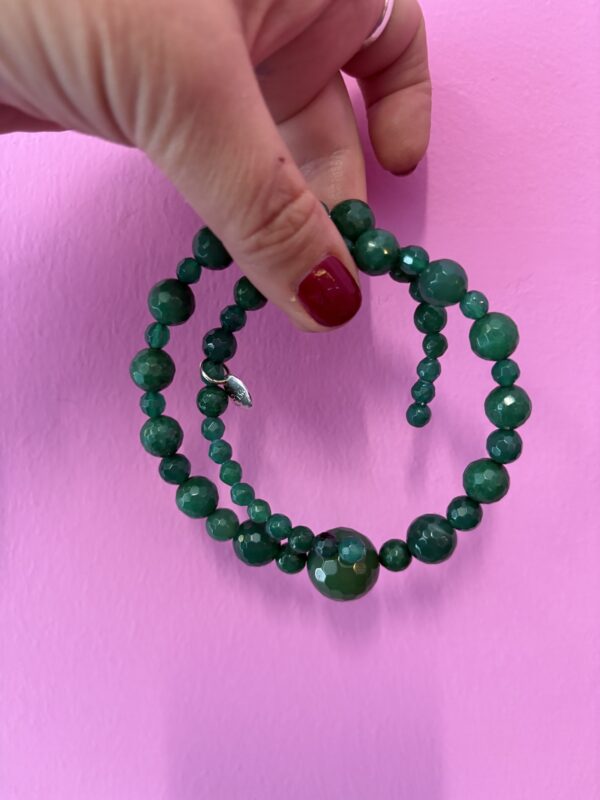 INCANTEVOLE -  Chocker flessibile  in giada verde - immagine 3