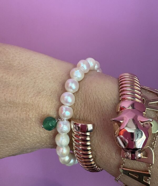 BISETTE Bracelet - Cultured pearls  and charm