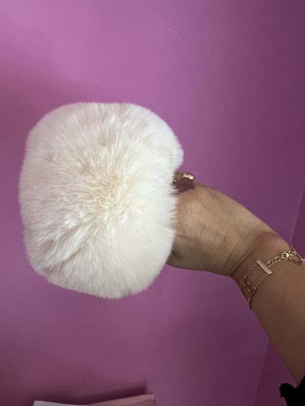 INDISPENSABILI - elasticated IVORY faux fur cuffs - Image 2